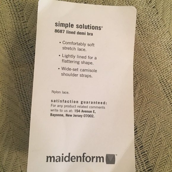 Maidenform White Lace Lightly Lined Demi Bra - New - Picture 5 of 7